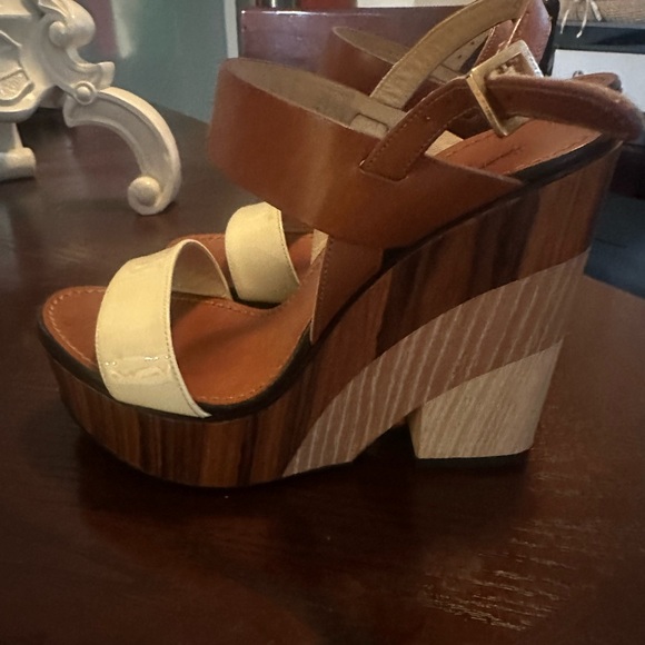 Jimmy Choo Notion Layered Wood Wedges - Picture 3 of 8